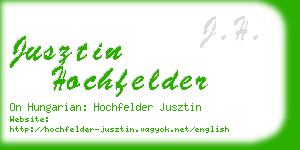 jusztin hochfelder business card